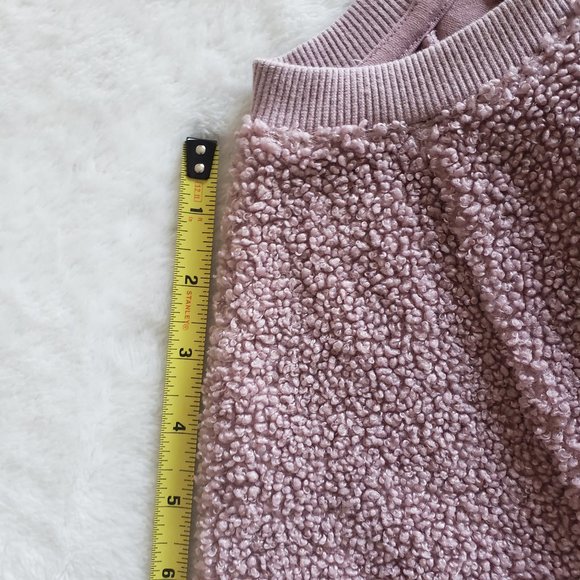 UNIVERSAL THREAD Sherpa Scoop Neck Raglan Pullover Mauve Sweater SZ XS - Picture 10 of 12